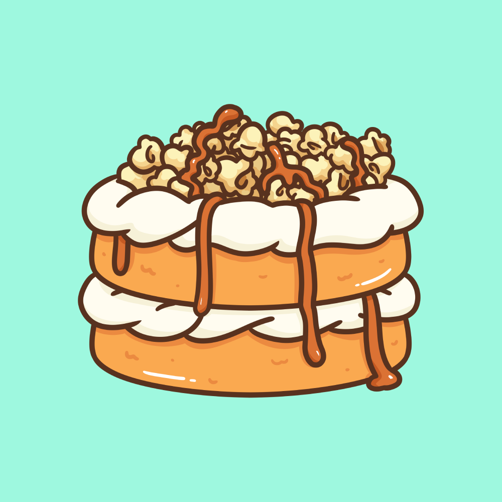 Caramel Popcorn Cake